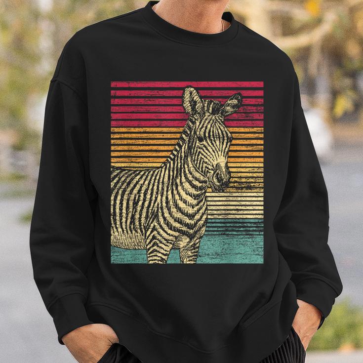 Retro Zebra Sweatshirt Gifts for Him