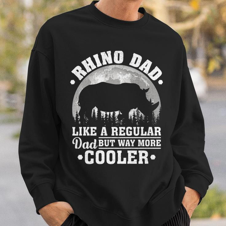 Rhino Dad Like A Regular Dad Rhino Father's Day Sweatshirt Gifts for Him