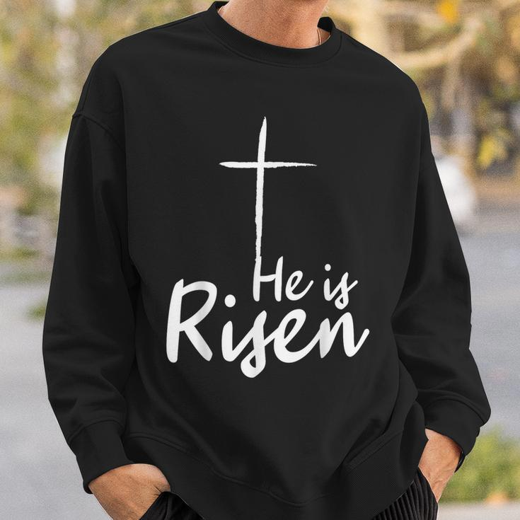 He Is Risen Easter Is About Jesus Bible Christ Easter Sweatshirt Gifts for Him