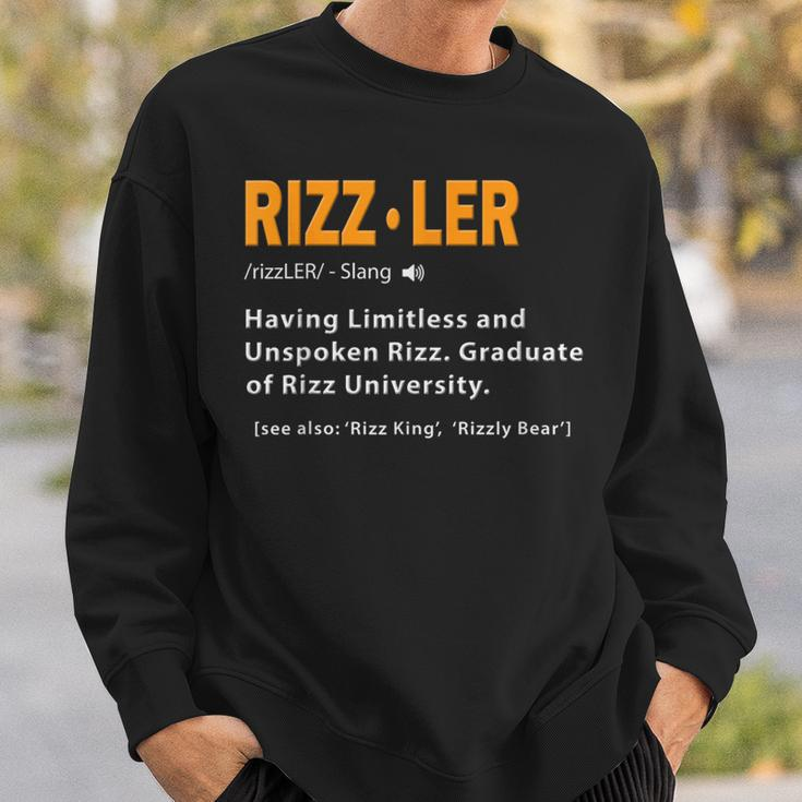Rizzler Definition Meme Quote Gen Z Rizz Up Sweatshirt Gifts for Him