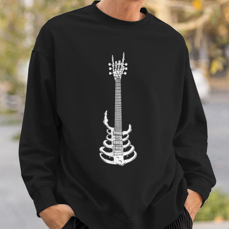 Rock & Roll Skeleton Guitar Music Lover Rockstar Sweatshirt Gifts for Him