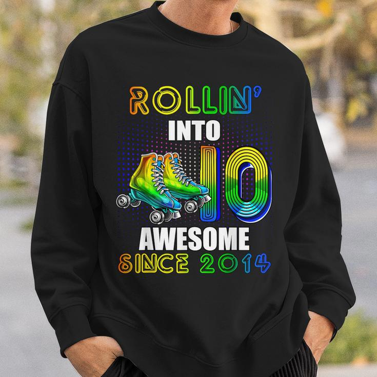 Roller Skating 10Th Birthday Boys Rollin 10 Awesome 2014 Sweatshirt Gifts for Him