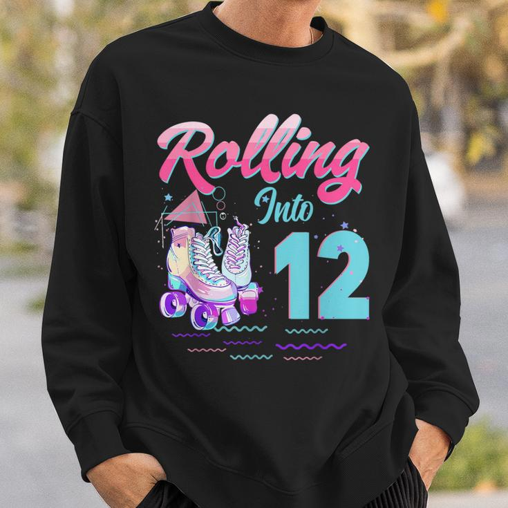 Rolling Into 12 Years Roller Skates Skating For Girls Sweatshirt Gifts for Him