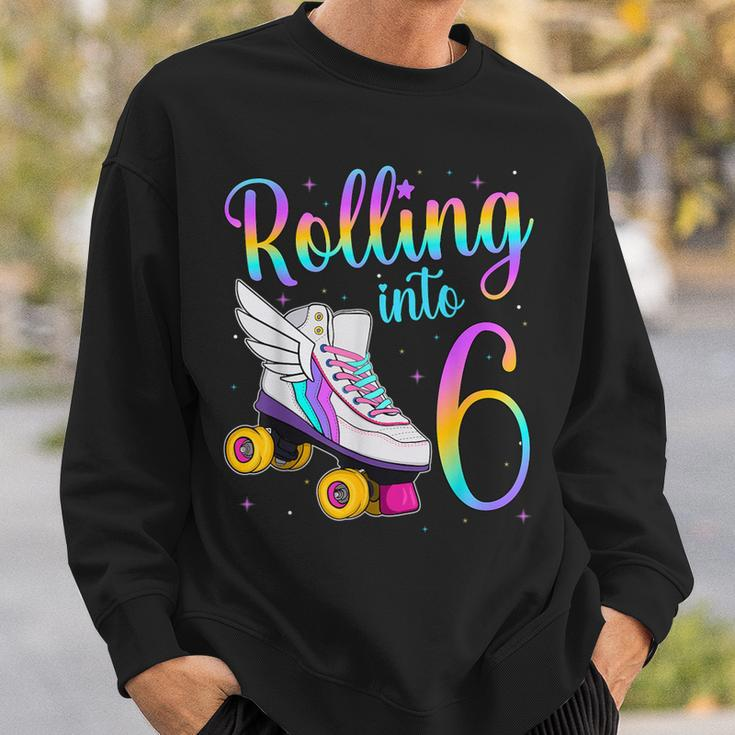 Rolling Into 6 Years Lets Roll I'm Turning 6 Roller Skates Sweatshirt Gifts for Him