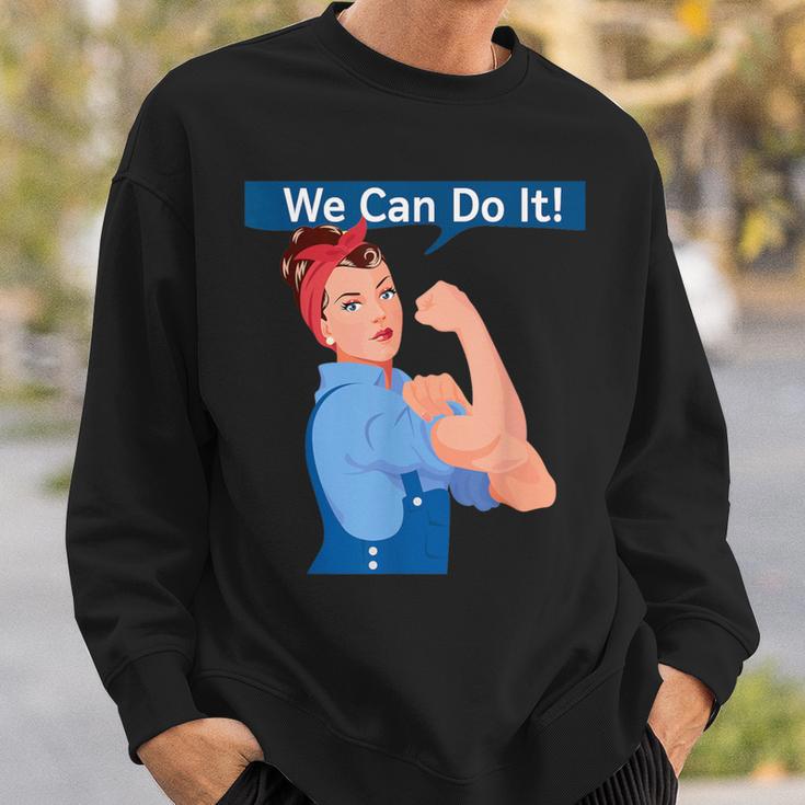 Rosie The Riveter We Can Do It Women's Feminist Rosy Sweatshirt Gifts for Him