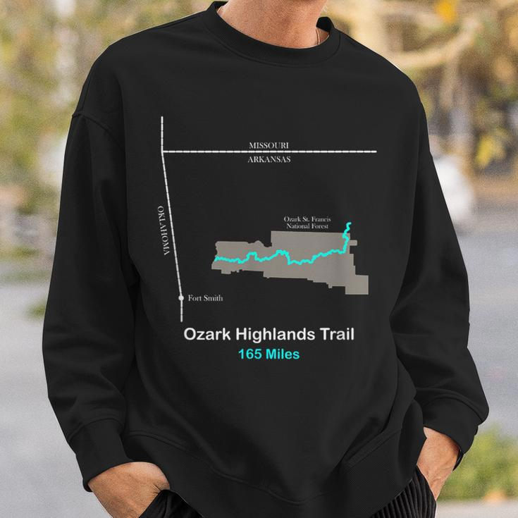 Route Map Of The Ozark Highlands Trail Sweatshirt Gifts for Him