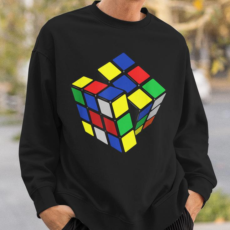 Rubik Cube Zauber Würfel Geschenk Jung Alt Nerd Retro Sweatshirt Geschenke für Ihn