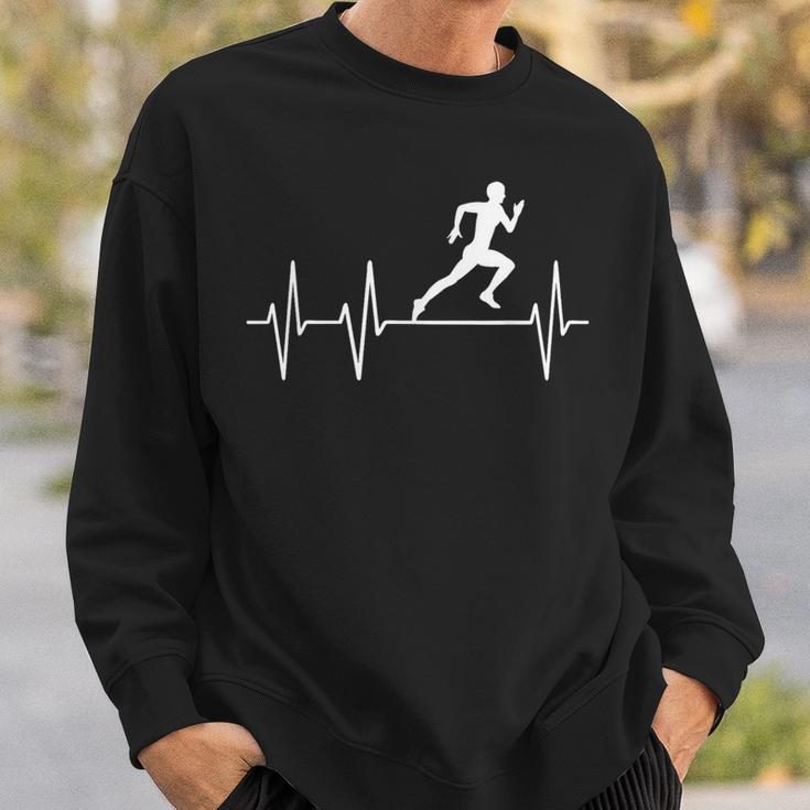 Running Jogger Heartbeat Heartbeat Outfit Sport Sweatshirt Geschenke für Ihn