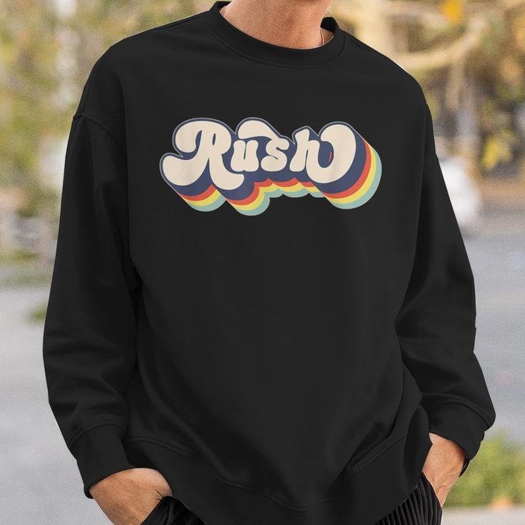 Rush Family Name Personalized Surname Rush Sweatshirt Gifts for Him
