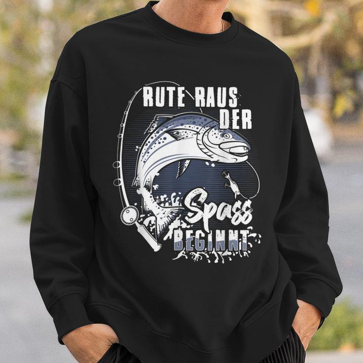 Rute Raus Der Spass Begins Fishing Rod Friends S Sweatshirt Geschenke für Ihn