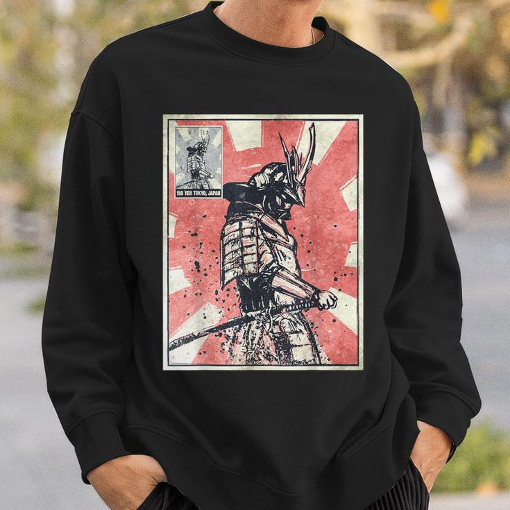 Samurai Warrior Bushido Vintage Retro Japanese Aesthetic Sweatshirt Gifts for Him