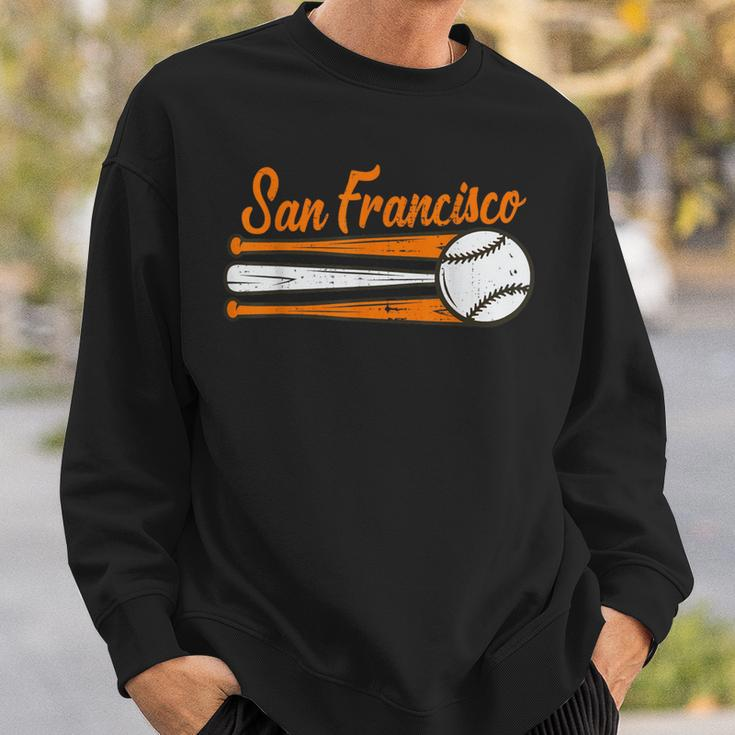 San Francisco Baseball Vintage Distressed Met At Gameday Sweatshirt Gifts for Him