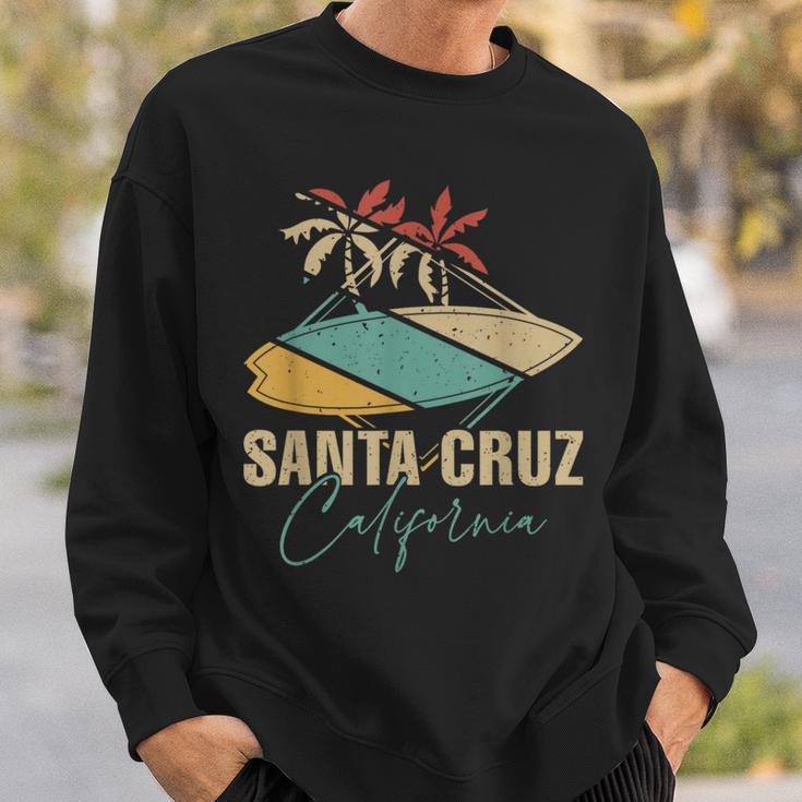 Santa Cruz Ca California Surfboard Sweatshirt Geschenke für Ihn