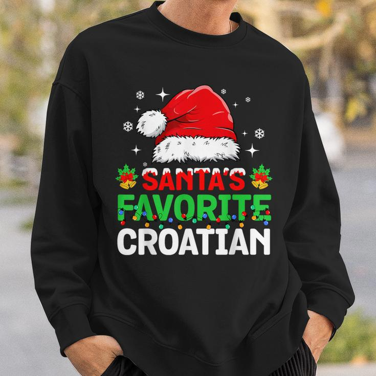 Santa's Favorite Croatian Christmas Family Matching Sweatshirt Gifts for Him