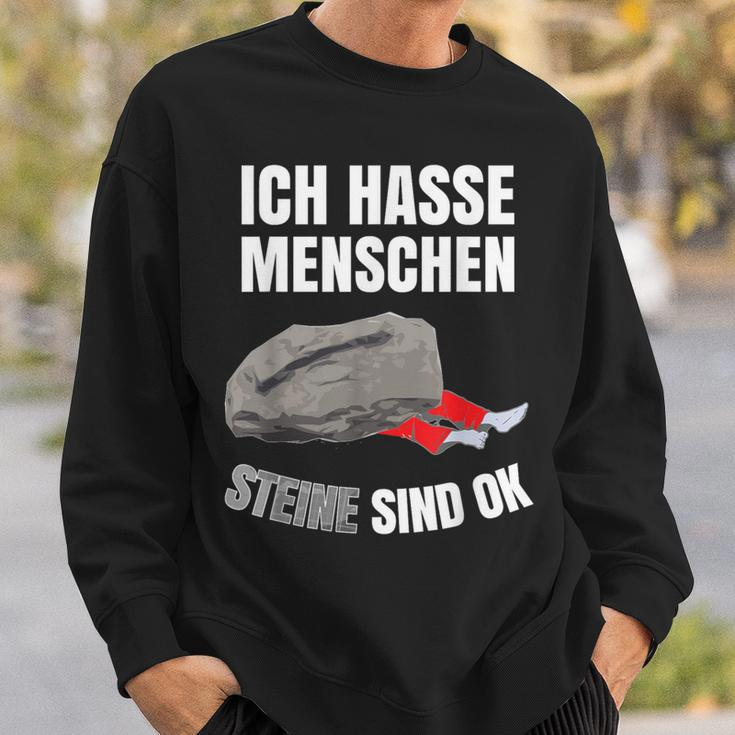 Sarcasmus Slogan Ich Hasse Menschen S Black Sweatshirt Geschenke für Ihn