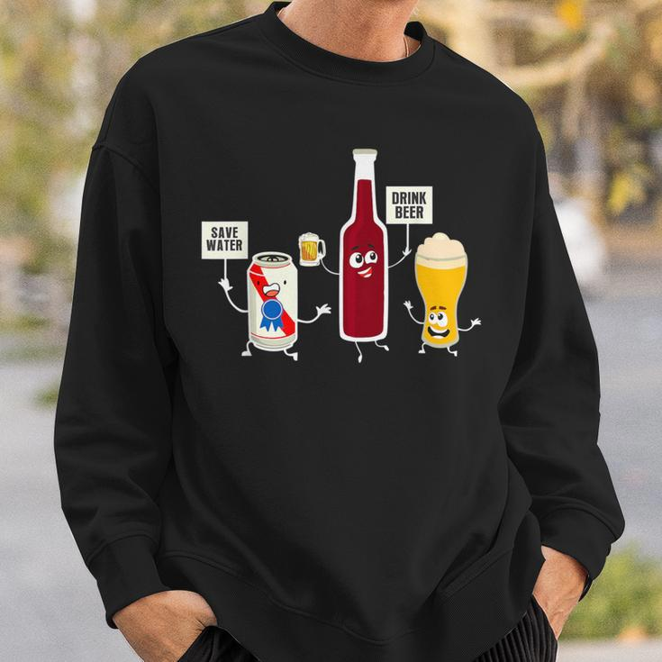Save Water Drink Beer Drinking Oktoberfest Alcohol Sweatshirt Gifts for Him