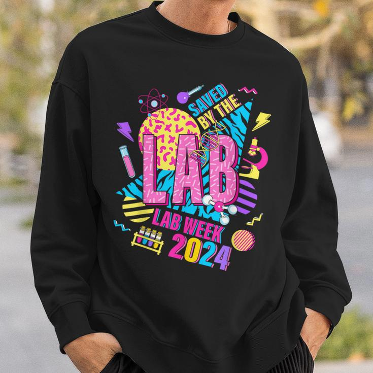 Saved By The Lab Medical Science Laboratory Lab Week 2024 Sweatshirt Gifts for Him