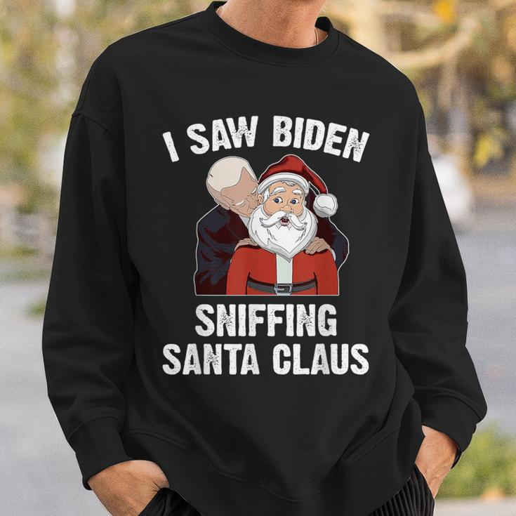 I Saw Biden Sniffing Santa Claus Joe Biden Sweatshirt Gifts for Him