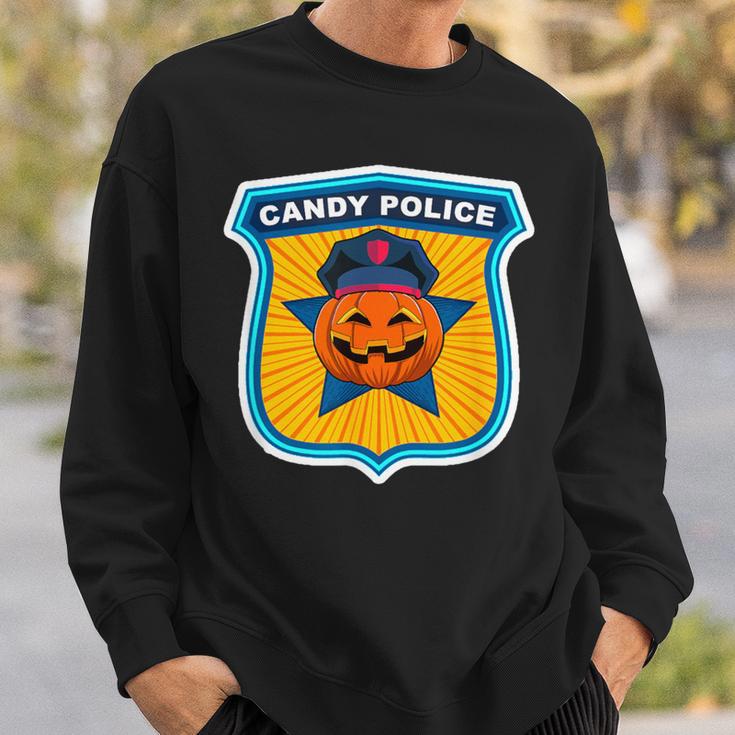 Scary Theme Party Candy Police Security Treat Inspector Team Sweatshirt Gifts for Him