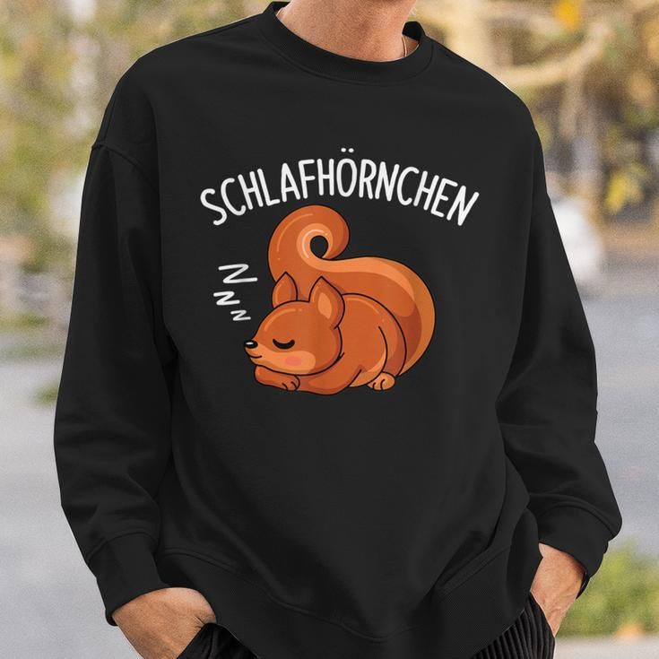 Schlafhörnchen Squirrel Sleep Pyjama Slogan Black Sweatshirt Geschenke für Ihn