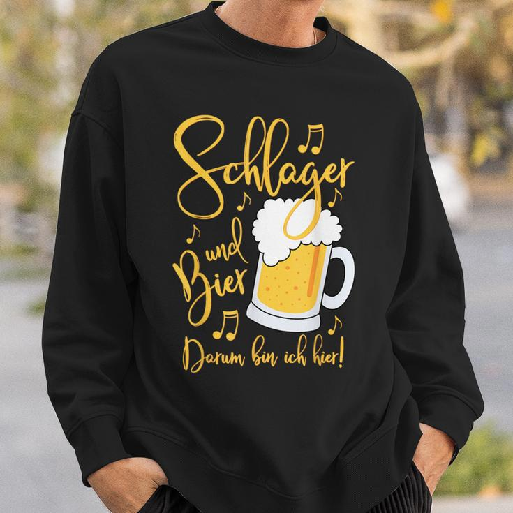 Schlager Und Bier Darum Bin Ich Hier Festival S Sweatshirt Geschenke für Ihn