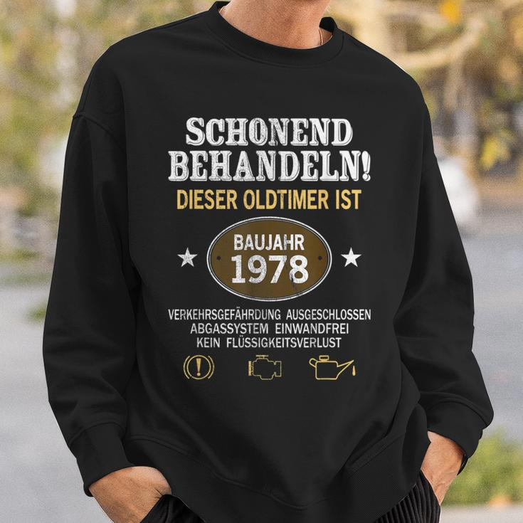 Schonend Behandeln Oldtimer Year Of Manufacture 1978 Born Birthday Sweatshirt Geschenke für Ihn
