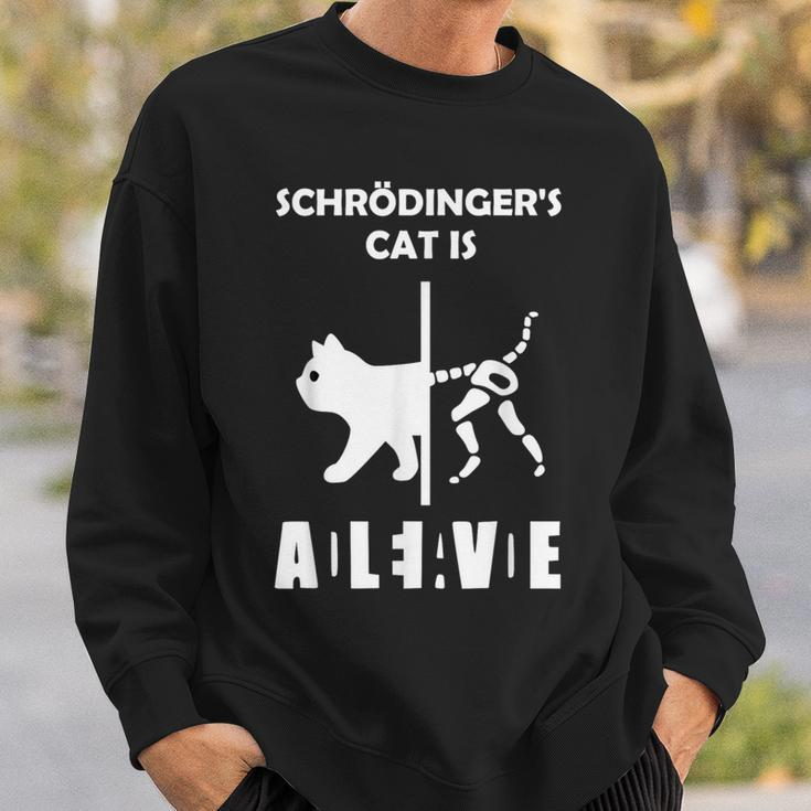 Schrödingers Cat Dead And Alive Physics Nerd Sweatshirt Geschenke für Ihn