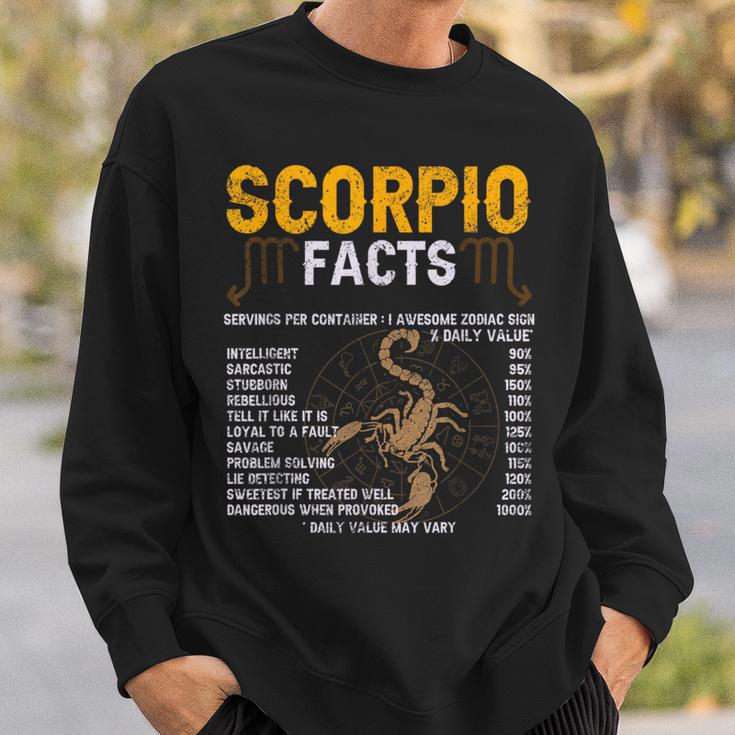 Scorpio Facts Zodiac Sign Personality Horoscope Facts Sweatshirt Gifts for Him