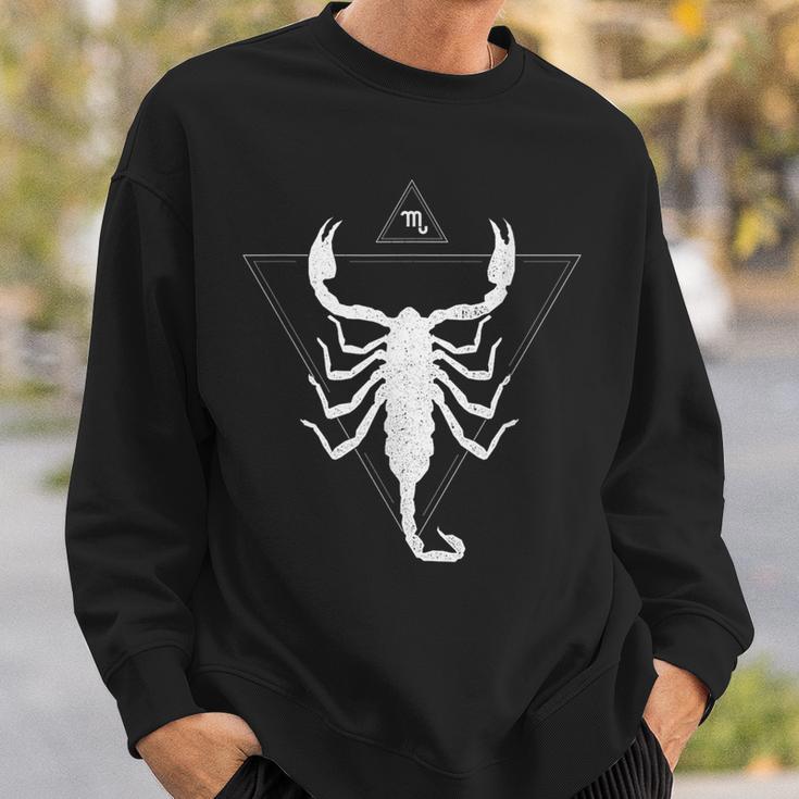 Scorpio Zodiac Sign Neon Scorpion Sweatshirt Gifts for Him