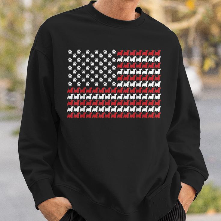 Scottie 4Th Of July Dog Paw Print Sweatshirt Gifts for Him