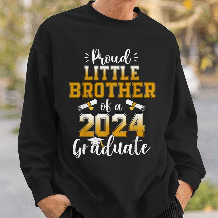 Senior 2024 Proud Little Brother Of A Class Of 2024 Graduate Sweatshirt Gifts for Him
