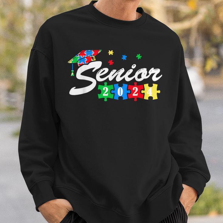 Senior Autism Graduate 2024 For Autistic Ns Graduation Sweatshirt Gifts for Him