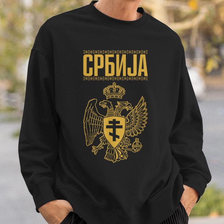 Serbia Serbian Serb Srbija Eagle Sweatshirt Geschenke für Ihn