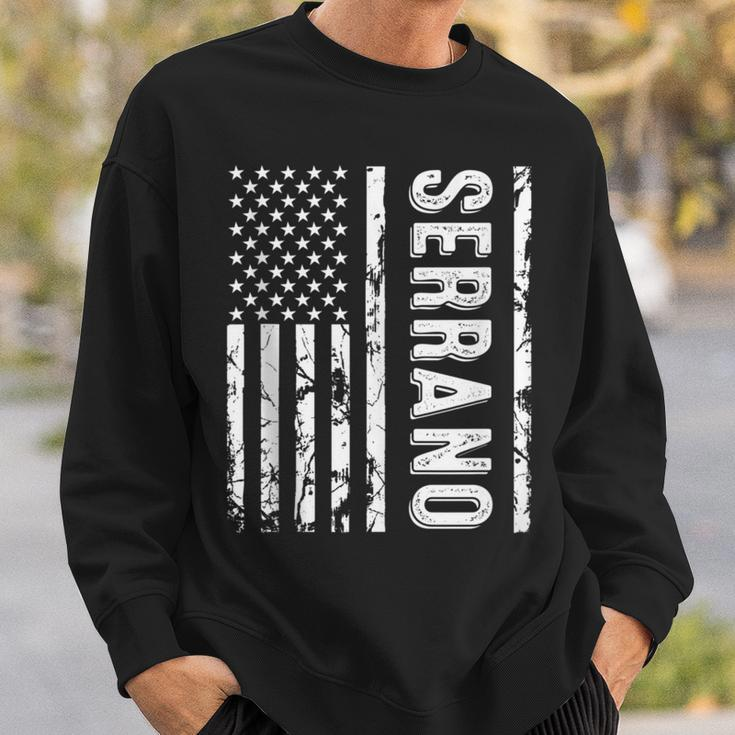 Serrano Last Name Surname Team Serrano Family Reunion Sweatshirt Gifts for Him