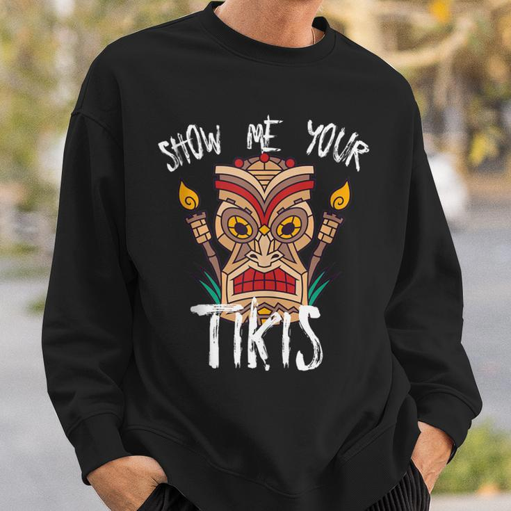 Show Me Your Tikis Angry Tiki Hawaiian Sweatshirt Gifts for Him