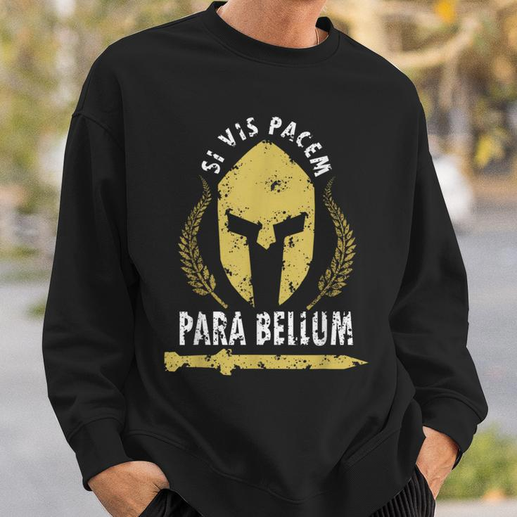 Si Vis Pacem Para Bellum Vintage Greece History Fighter Gym Sweatshirt Gifts for Him