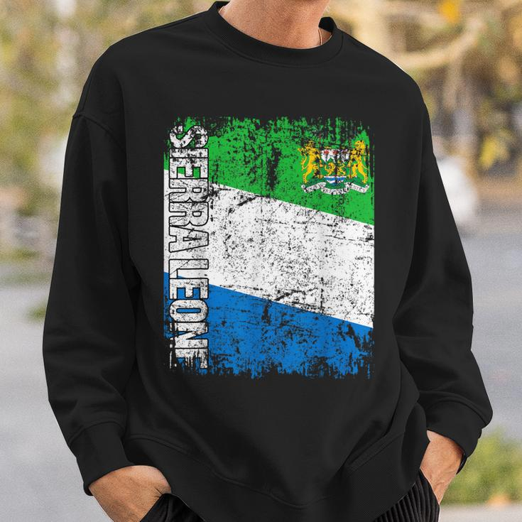 Sierra Leone Flag Vintage Distressed Sierra Leone Sweatshirt Gifts for Him
