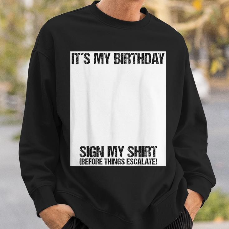 Sign My Birthday Party Ice Breaker & Womens Sweatshirt Gifts for Him