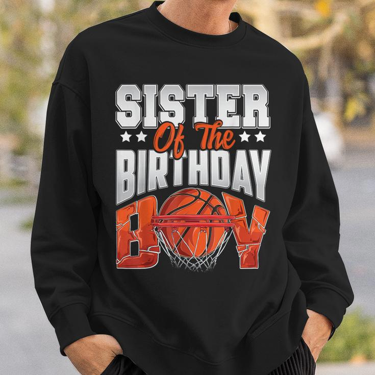 Sister Basketball Birthday Boy Family Baller B-Day Party Sweatshirt Gifts for Him