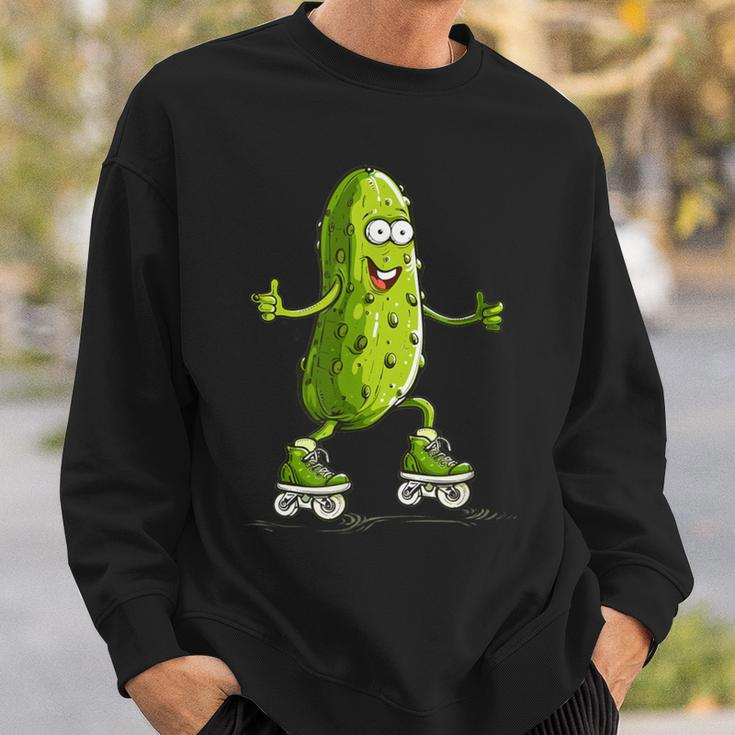 Skater Pickle Kostüm Für Inlineskating Liebhaber Sweatshirt Geschenke für Ihn