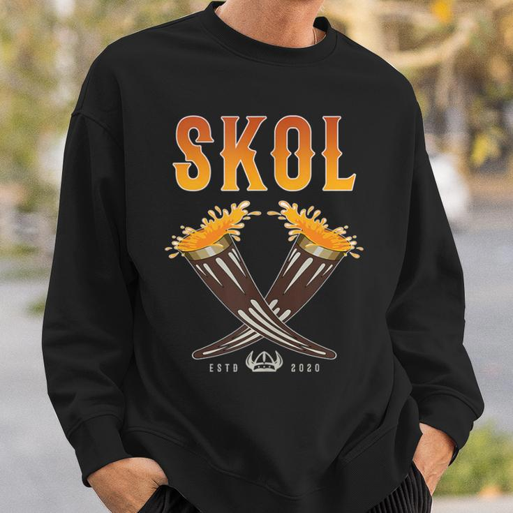 Skol Vikings Drinking Horn Nordic Scandinavia Sweatshirt Gifts for Him