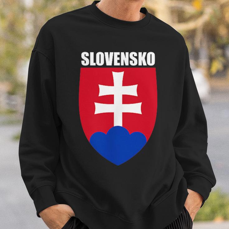 Slovensko Slovakian Coat Of Arms Souvenir Slovak Republic Sweatshirt Gifts for Him