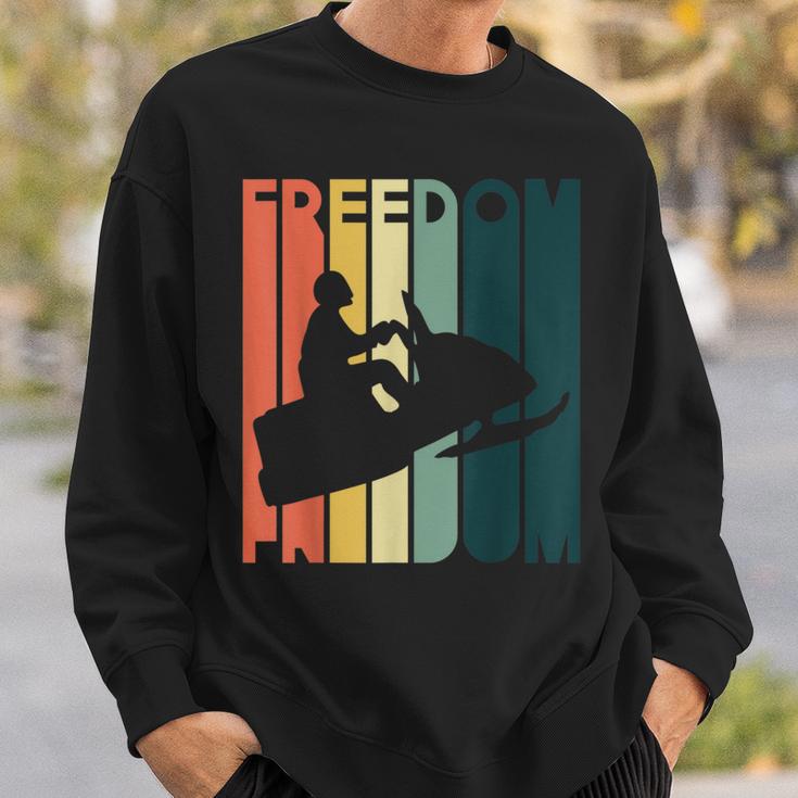 Snow Rider Snowmobile Snowmobiling Freedom Snocross Sweatshirt Gifts for Him