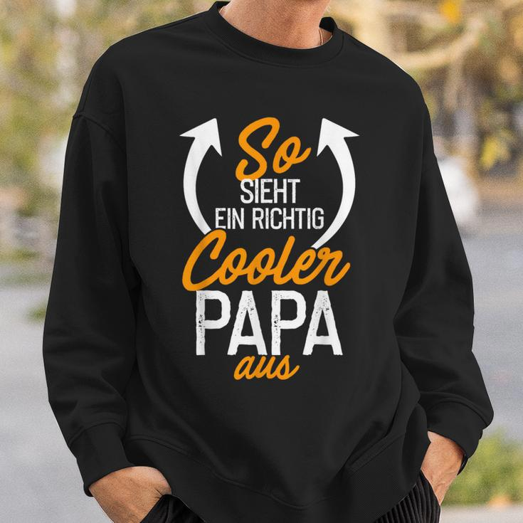 So Sieht Ein Cooler Papa Aus Slogan Sweatshirt zum Vatertag, Schwarz S Geschenke für Ihn