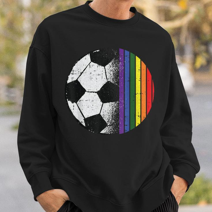 Soccer Ball Lgbt-Q Gay Pride Flag Sport Fan Player Ally Sweatshirt Gifts for Him