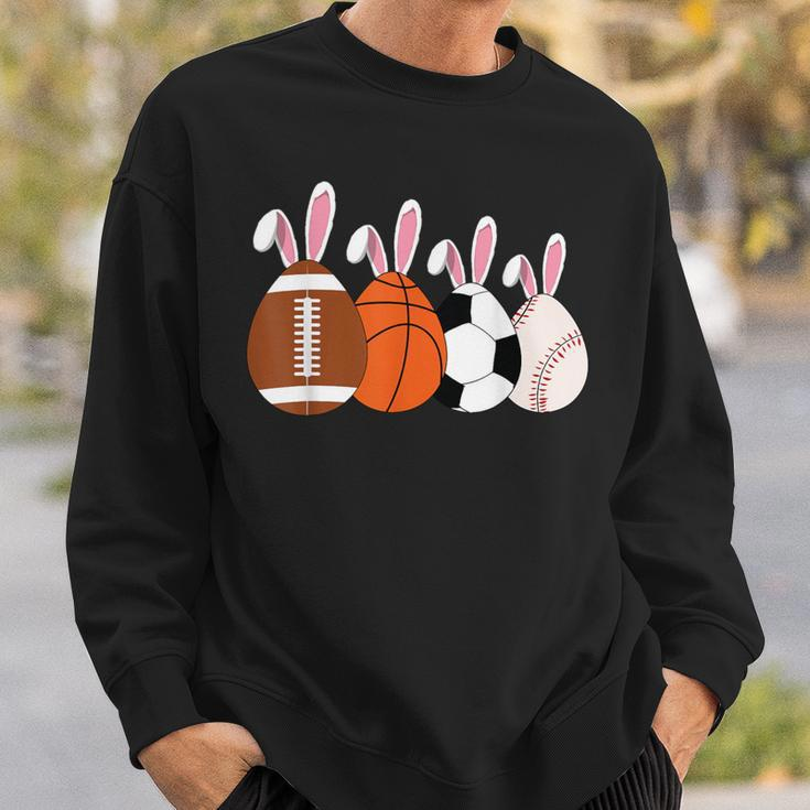Soccer Basketball Baseball Football Sports Easter Rabbits Sweatshirt Gifts for Him