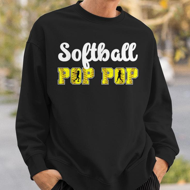 Softball Pop Pop Of A Softball Player Pop Pop Sweatshirt Gifts for Him