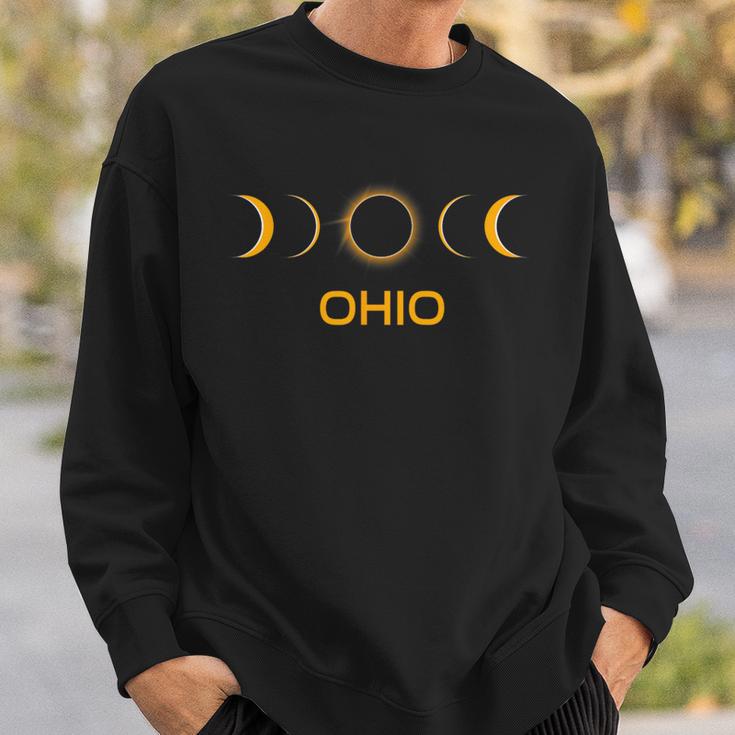 Solar Eclipse 2024 Astronomy Science Moon Space Ohio Sweatshirt Gifts for Him