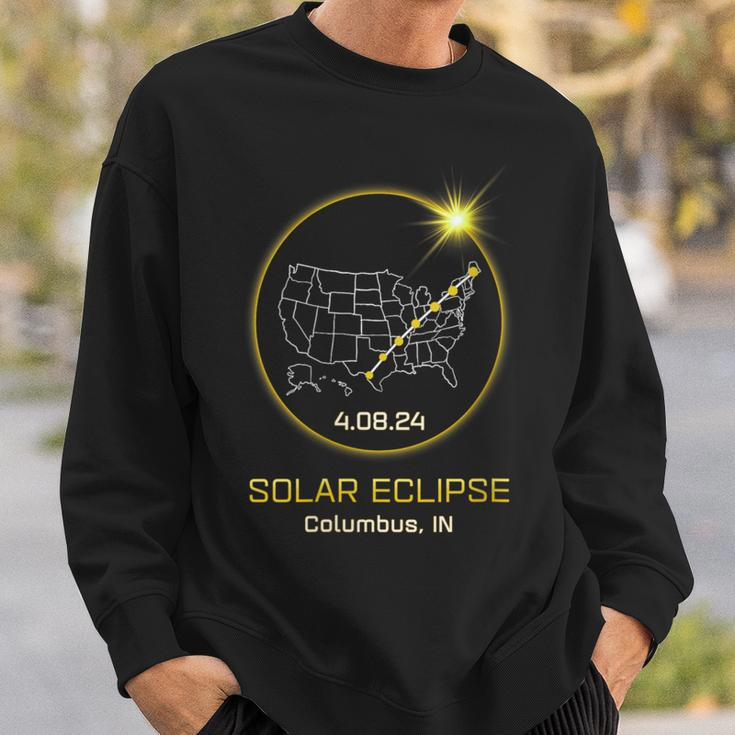 Solar Eclipse 2024 Columbus In Indiana Totality Eclipse Sweatshirt Gifts for Him
