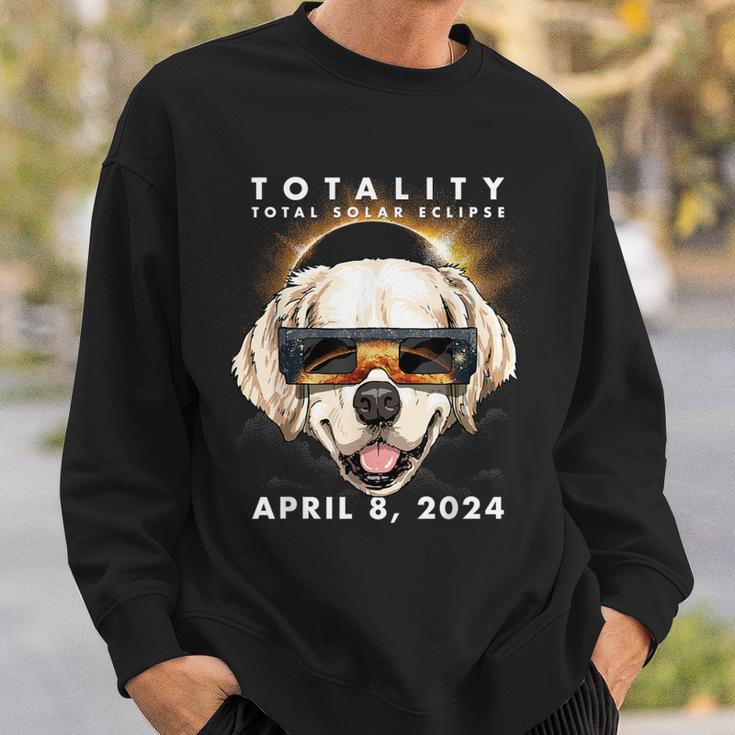 Solar Eclipse 2024 Golden Retriever Dog Sweatshirt Gifts for Him